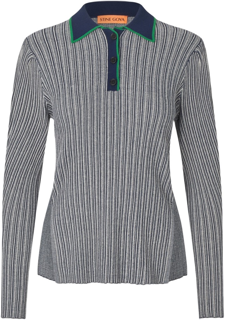 2356 Soft Rib, Long Sleeve Knit Polo